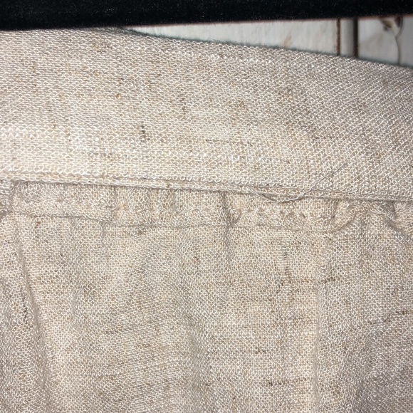 Y2K Retro 70’s Preppy Linen Look Mini Skirt Large - Picture 7 of 10